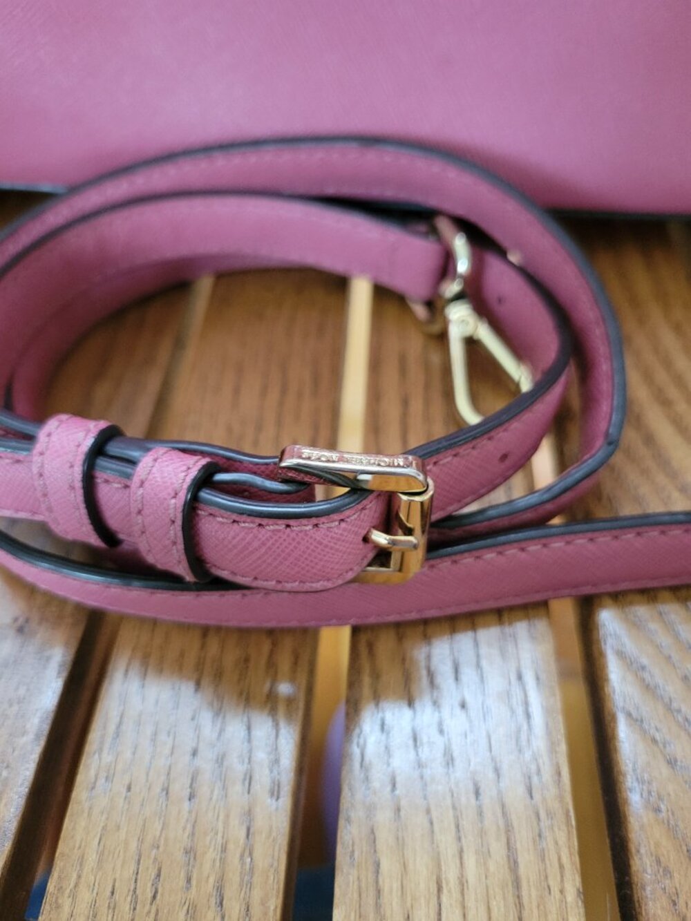 MK Michael Kors Savannah Saffiano Leather Satchel Crossbody - Picture 3 of 9